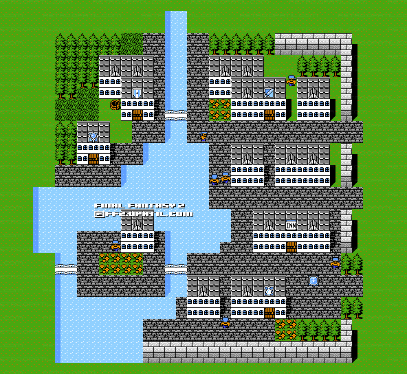 Final Fantasy 2／ファイナルファンタジー 2 攻略：パルムの町 マップ画像
